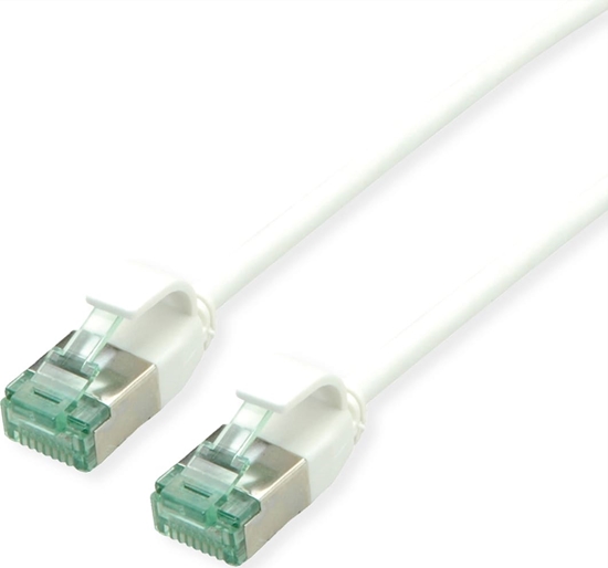 Picture of Roline Recycled Material ROLINE RM U/FTP DataCenter Patch Cord Cat.6A (Class EA), slim, white, 1 m