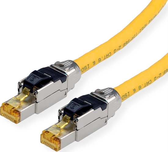 Picture of Roline S/FTP Patch Cord Cat.8 (Class I), solid, LSOH, yellow, 1 m
