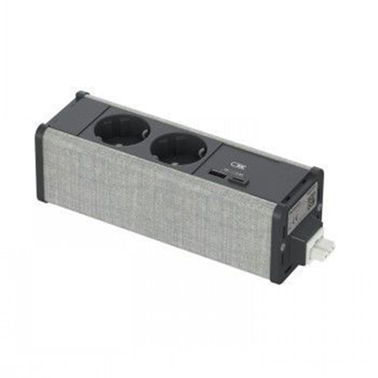 Picture of SCHNEIDER ELECTRIC UNICA SYSTEM+ MOD.UNIT 2XSCHUKO+USBA/C ANTHR/GREY