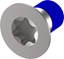 Attēls no Schroff Assembly Parts for Rugged Components, Countersunk Screw with Thread-locking Compound, Torx, M4 x 7