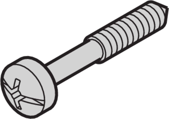 Изображение Schroff Collar Screw, Cross Recess/Slotted (M2.5x11), Steel Zinc-Plated, Black