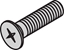 Attēls no Schroff Countersunk Screw, Cross Recess, M2.5x12 mm, Steel Nickel Plated