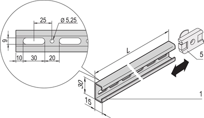 Изображение Schroff Eurorack C-Rail for Cabinet 600D