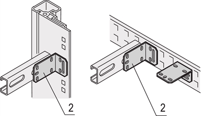 Изображение Schroff Eurorack C-Rail Mounting Bracket for cabinet uprights or depth members