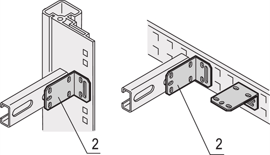 Изображение Schroff Eurorack C-Rail Mounting Bracket for cabinet uprights or depth members