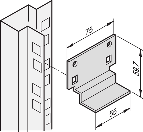 Изображение Schroff Eurorack Short Slide Rail, 1 Piece