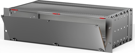 Изображение Schroff Front Panel Kit, Shielded, Bottom Hinged, 3 U, 63 HP, 2.5 mm, Al, Front Anodized, Rear Conductive
