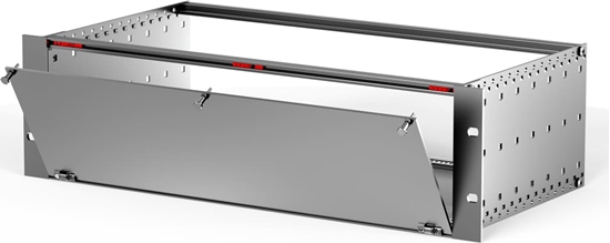 Изображение Schroff Front Panel Kit, Unshielded, Bottom Hinged, 6 U, 84 HP, 2.5 mm, Al, Anodized