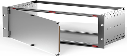 Изображение Schroff Front Panel, Shielded, Side Hinged, 6 U, 84 HP, 2.5 mm, Al, Front Anodized, Rear Conductive