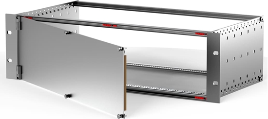 Изображение Schroff Front Panel, Shielded, Side Hinged, 6 U, 84 HP, 2.5 mm, Al, Front Anodized, Rear Conductive