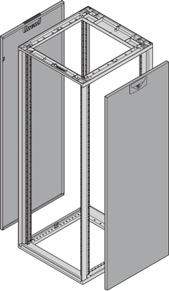 Изображение Schroff Novastar Side Panel for Slim-Line, RAL 7021, 25 U 800D