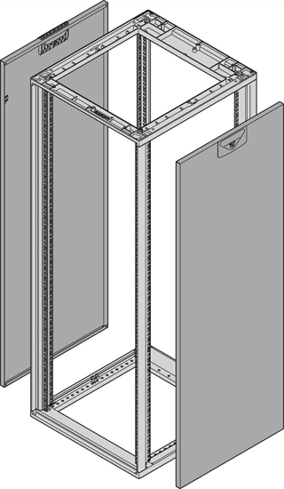 Изображение Schroff Novastar Side Panel for Slim-Line, RAL 7021, 25 U 800D