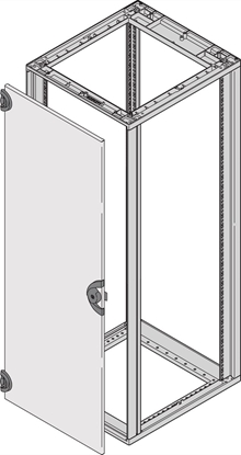 Изображение Schroff Novastar Steel Door, 180° Opening Angle, RAL 7035, 9 U 553W