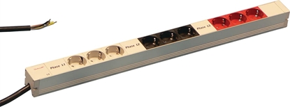 Attēls no Schroff Socket Strip, SCHUKO, 3-Phase, 9 Sockets