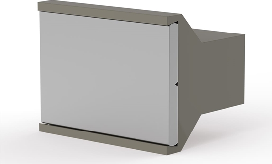 Picture of Schroff Static Handle Plastic in Trapezoid Form, Grey, 14 HP