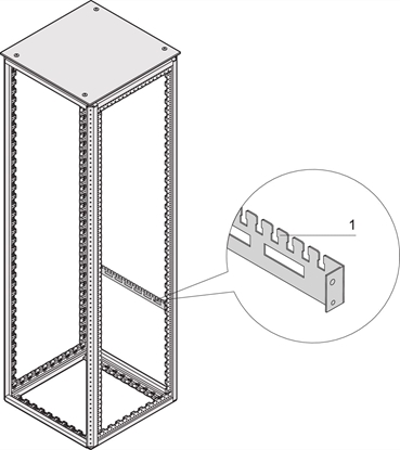 Attēls no Schroff Varistar Cable Support Rail for Cabinet Width, 600W