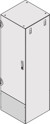 Attēls no Schroff Varistar Connection Plate for Shortened Door/Rear Panel, IP 20, RAL 7021, 400H 800W