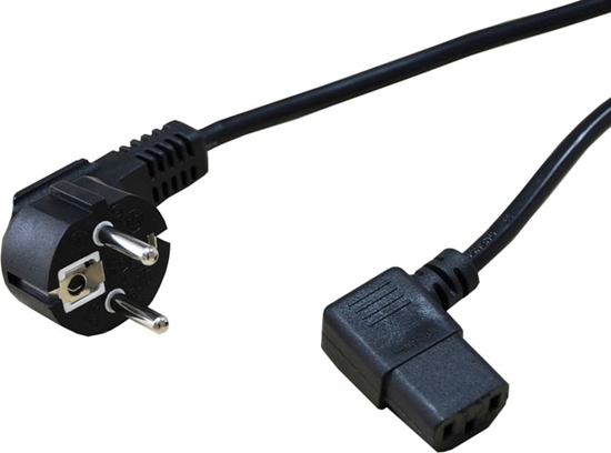 Picture of Secomp Power Cable, angled IEC Connector, black, 1.8 m
