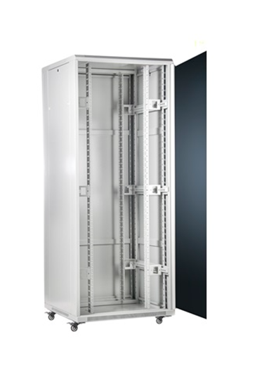 Picture of SOMI Networks | 42U, 19″ Freestanding Cabinet | 42U-80/100NACP | Gray | Max Load 800kg; Removable and Lockable Side Panels; Perforated Metal Doors; Unassembled | Depth: 100 cm