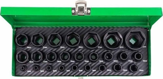 Изображение Stahlwille ROCKFORCE NASADKI UDAROWE kpl. 25el.1/2" 1/4"  6-KT. (4-32mm)