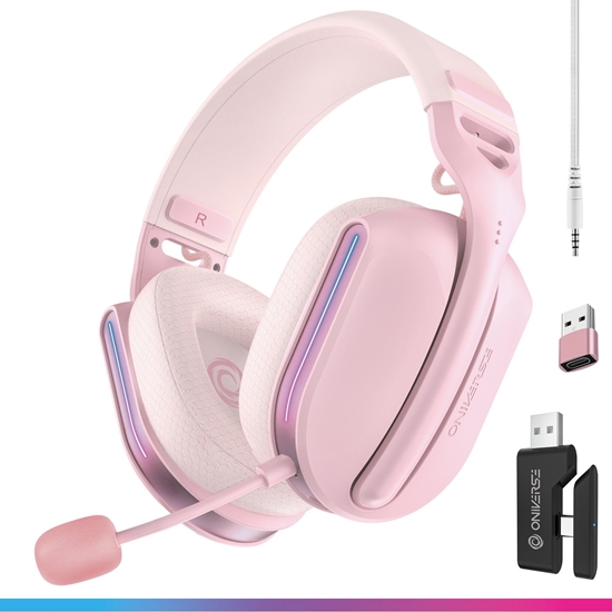 Picture of Suchawki Oniverse Polaris wireless gaming headset, pink