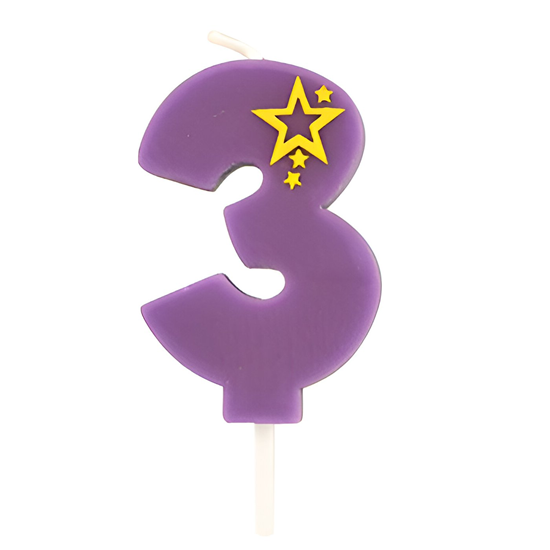 Picture of Svecīte dzimšanas dienas 3 lillā