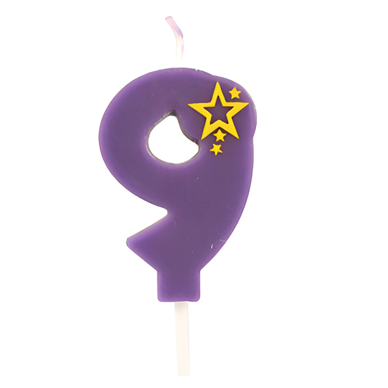 Picture of Svecīte dzimšanas dienas 9 lillā