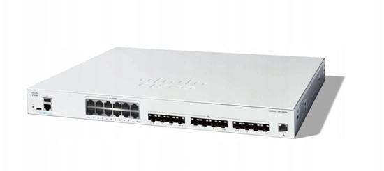 Picture of Switch Cisco Catalyst 1300-24XTS - Switch - L3 - Smart - 12 x 10 Gigabit Ethernet + 12 x 10 Gigabit SFP+ - do montau w racku - odnowiony
