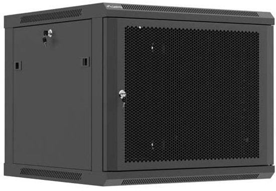 Picture of Szafa Lanberg Szafa instalacyjna rack 19" 9U 600x600 czarny perforowane drzwi (flat pack)