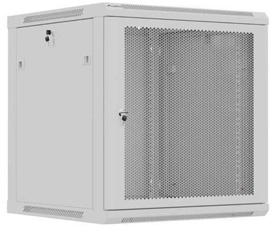 Picture of Szafa Lanberg SZAFA INSTALACYJNA RACK WISZCA 19" 12U 600X600 SZARA DRZWI PERFOROWANE (FLAT PACK)