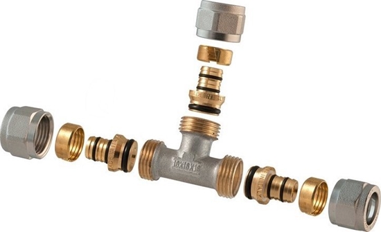 Picture of TDM BRASS DEMOUNTABLE THREADED TEE 1445E 20X16X16