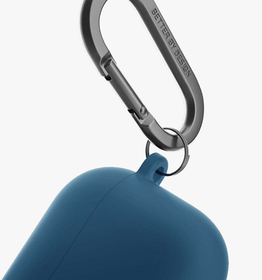 Изображение Uniq Etui Nexo do Apple AirPods 4 + Ear Hooks Silicone niebieski/pacific blue