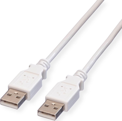 Attēls no USB 2.0 kabelis A-A, M/M, balts, 3.0m, Value
