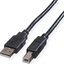 Attēls no USB 2.0 kabelis A-B, M/M, melns, 0.8m, Roline