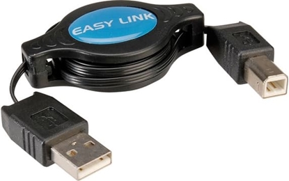 Attēls no USB 2.0 kabelis,  A-B, M/M, izvelkams, 1.2m, Value