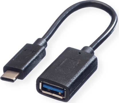 Attēls no USB 3.2 kabeļadapteris CM > AF, OTG,15cm, melns, Value