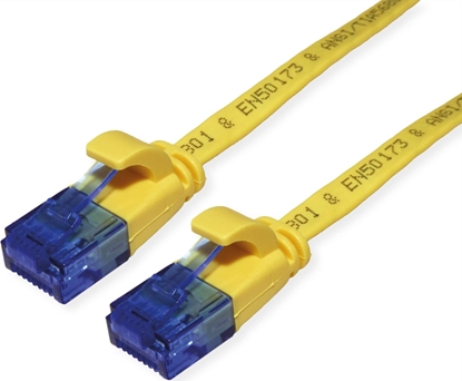 Attēls no UTP Patch Cord, Cat.6A (Class EA), extra-flat, yellow, 1 m, Value