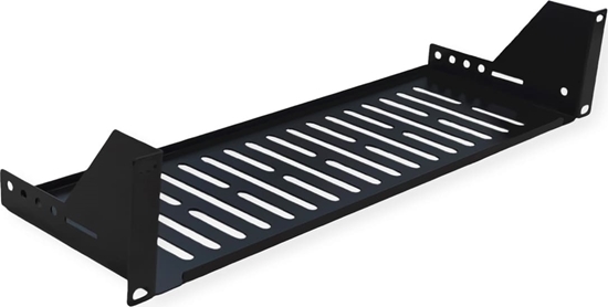 Picture of Value 19"-Fixed Shelf, 440 x 150mm, max. 15kg, 2U, U-Shape, black