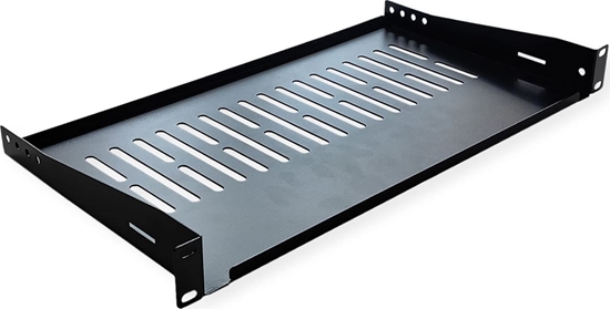 Picture of Value 19"-Fixed Shelf, 440 x 250mm, max. 10kg, 1U, U-Shape, black