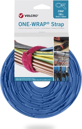 Attēls no Velcro ® One Wrap® Strap 13mm x 200mm, 100 Stück, blau