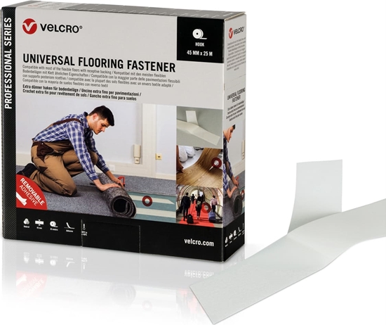 Изображение Velcro ® Universal Flooring Fastener 25m, Hakenband 45mm weiß