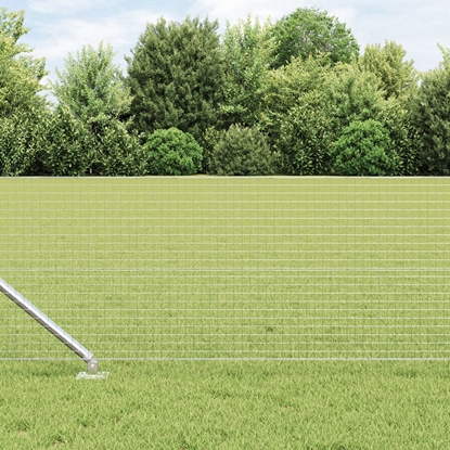 Picture of vidaXL Ogrodzenie z drutu spawanego  z 13 supkami gwodzi 0.8x25 m ze stali ocynkowanej