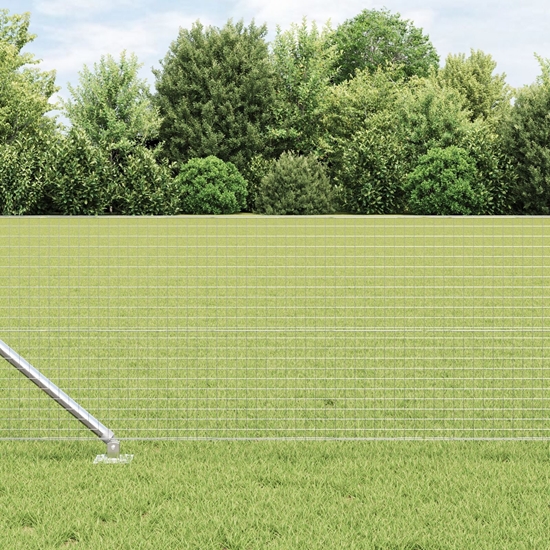 Picture of vidaXL Ogrodzenie z drutu spawanego  z 13 supkami gwodzi 0.8x25 m ze stali ocynkowanej