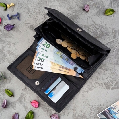 Picture of Zestaw prezentowy dla niej ZUP-101-BL plecak skórzany T-16-BL portfel damski skórzany T-05-BL brelok do kluczy T-86-HBL