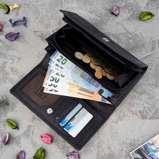 Picture of Zestaw prezentowy dla niej ZUP-101-BL plecak skórzany T-16-BL portfel damski skórzany T-05-BL brelok do kluczy T-86-HBL