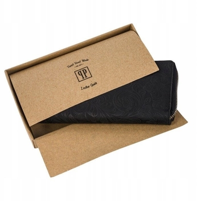 Picture of Zestaw prezentowy ZUP-62 saszetka nerka damska T-36-G portfel damski skórzany T-08-BL