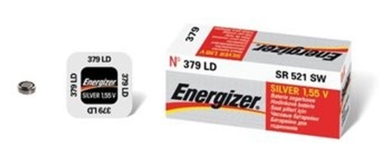 Picture of 379 baterijas 1.55V Energizer sudraba-oksīda SR521 iepakojumā 1 gb.