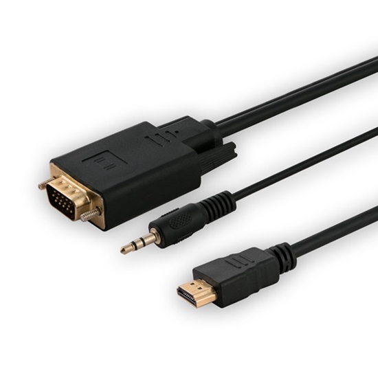 Picture of Adapter HDMI (M) -VGA (M)  + audio  CL-198