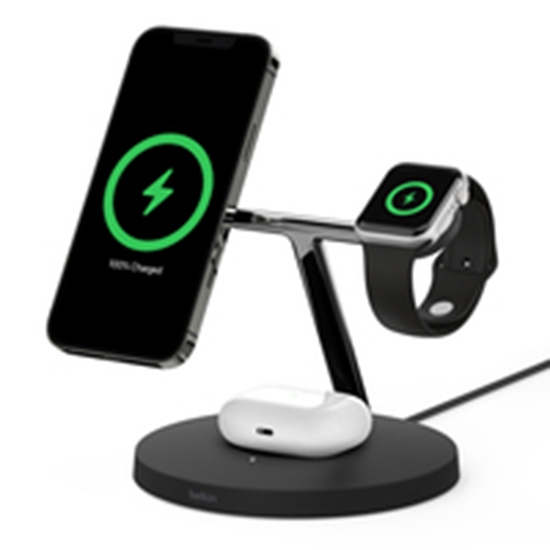 Picture of adowarka Belkin Belkin BoostCharge Pro Zestaw suchawkowy, Smartfon, Smartwatch Czarny USB Bezprzewodowe adowanie Wewntrzna
