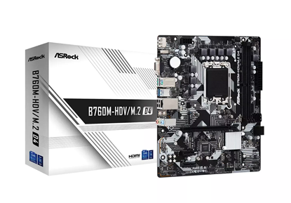 Attēls no Asrock B760M-HDV M.2 D4 Motherboard Micro-ATX / Intel B760 / LGA1700 / DDR4 / M.2